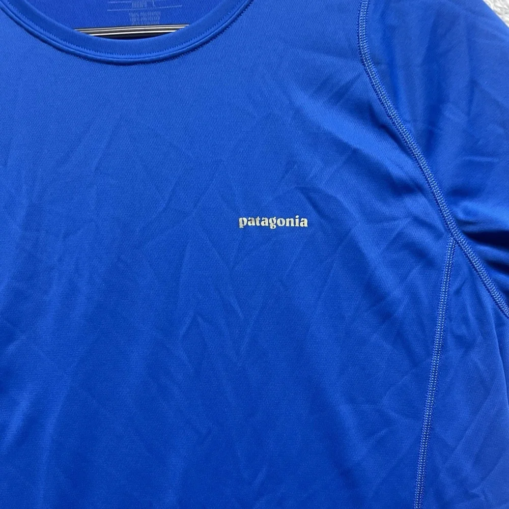 Patagonia Shirt Mens Large Blue Capiliene Cool Daily Shirt Performance Quick Dry
